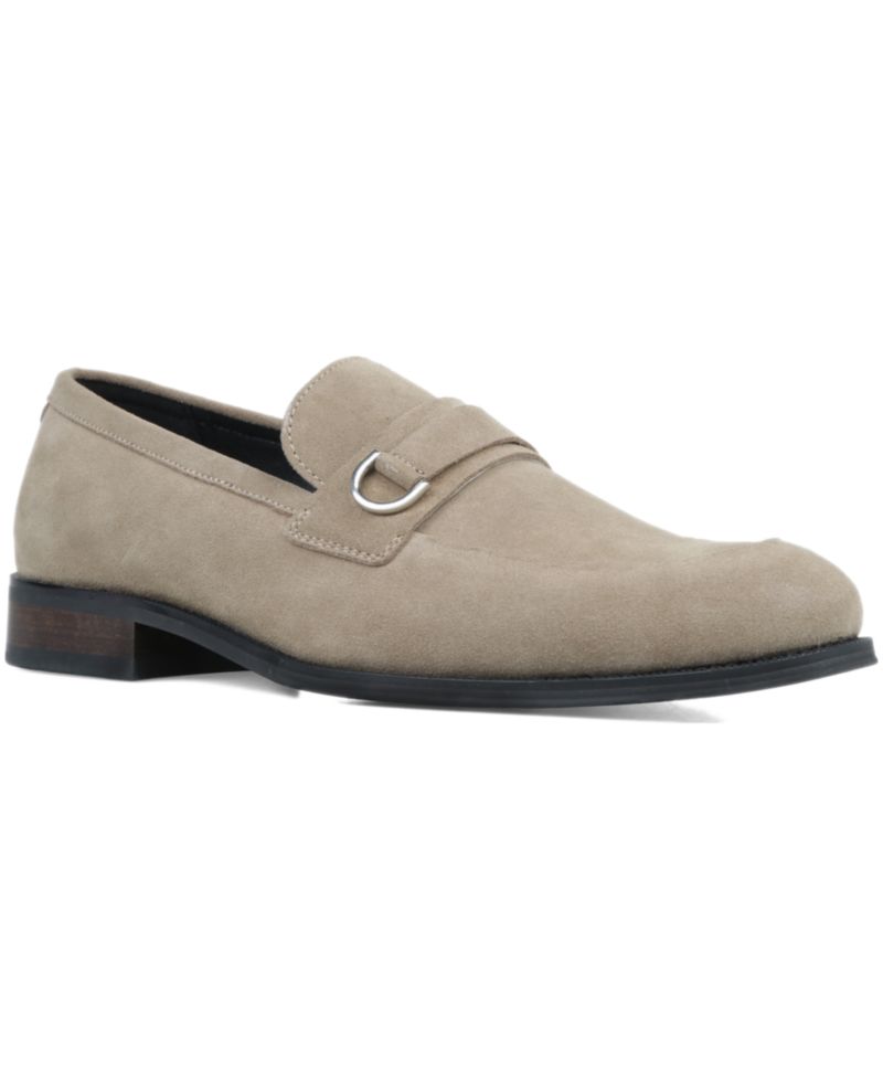 Men's Genuine Suede Slip-On Buckle Loafers
