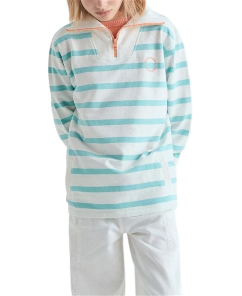 Big Girls 4-16 Striped Turtleneck Sweatshirt