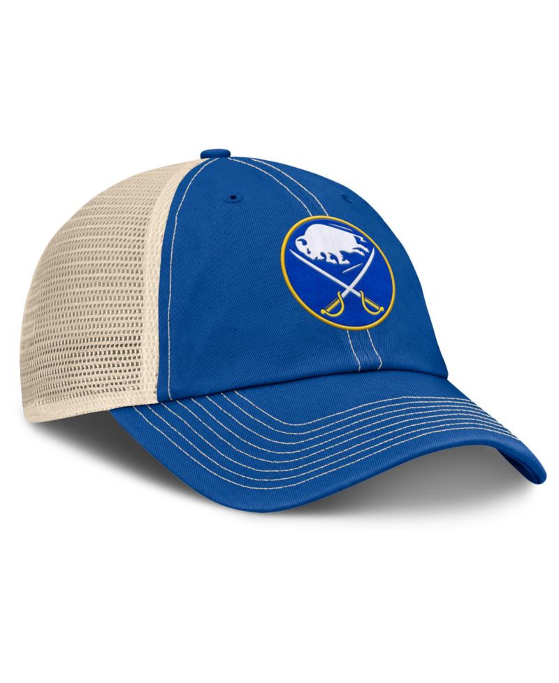 Men's Royal/Natural Buffalo Sabres Rival Trucker Adjustable Hat
