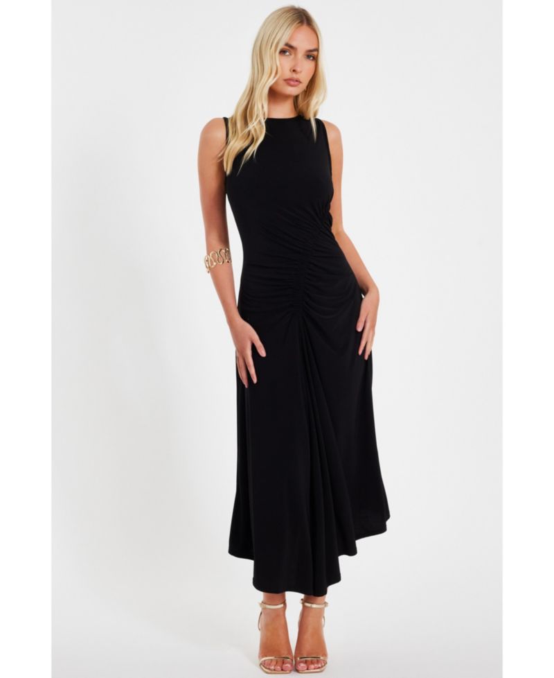 Women's Ruched Midi Dress