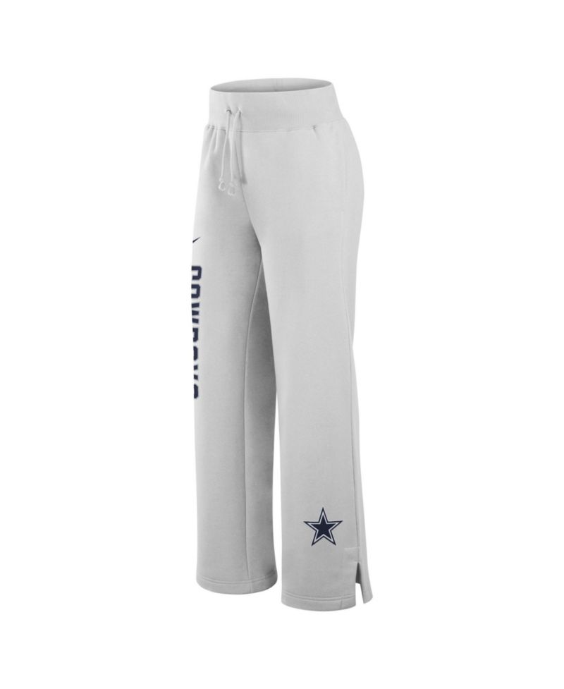 Women's Gray Dallas Cowboys Primetime Phoenix Fleece Wide-Leg Sweatpants