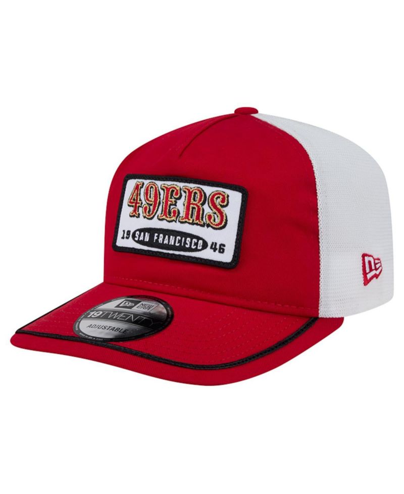 Men's Scarlet/White San Francisco 49ers Patch 19TWENTY Adjustable Hat