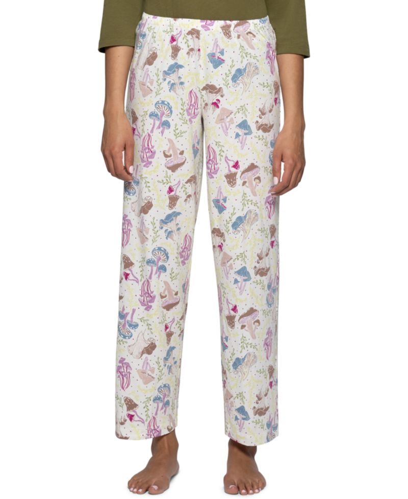Women's Shroom Bloom Cotton-Blend Relaxed-Fit Mushroom-Print Pajama Pants