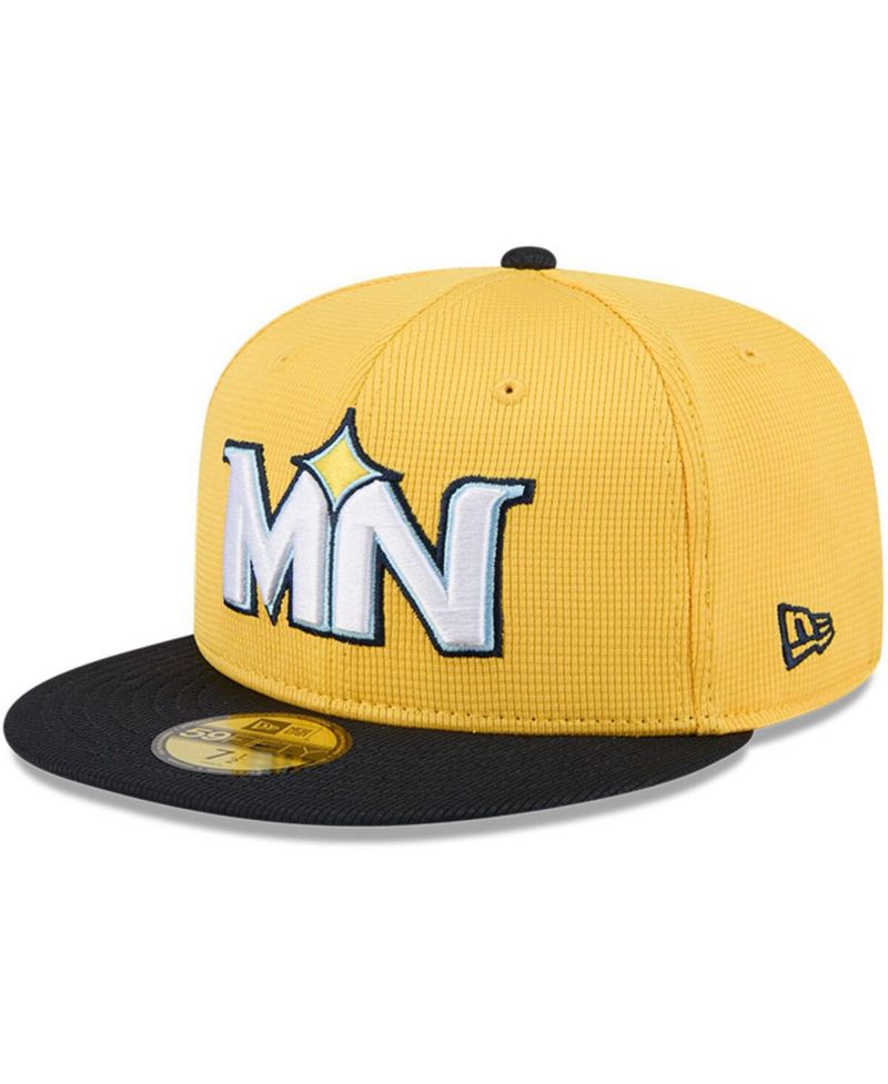 Men's Yellow/Black Minnesota Twins City Connect Batting Practice 59FIFTY Fitted Hat