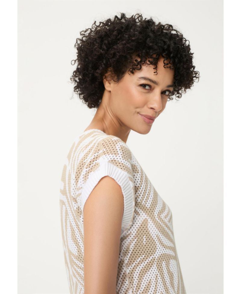 Women's Ajour Knit Neo Zebra Sweater