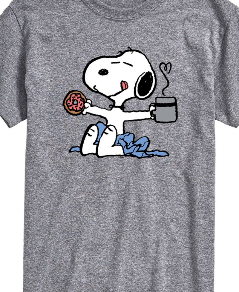 Men's Peanuts Snoopy Coffee Short Sleeve T-Shirt
