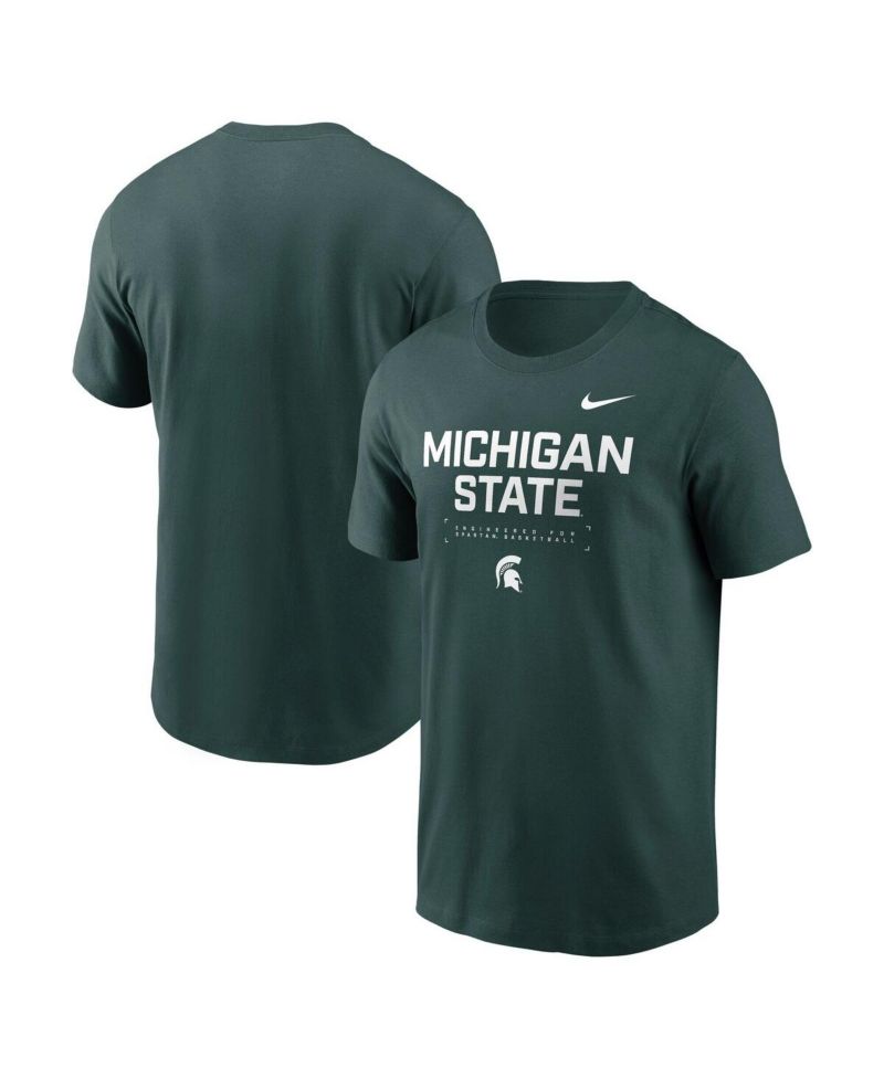 Men's Green Michigan State Spartans 2025 Courtside Basketball Performance T-Shirt