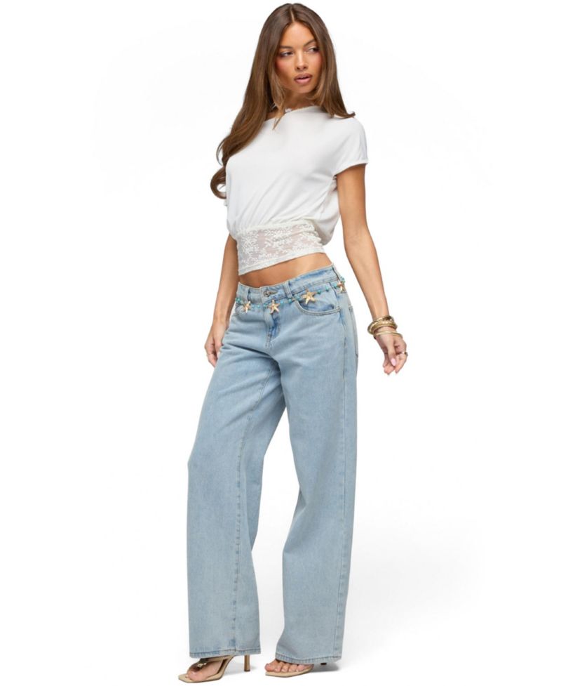 Women's Michy Off Shoulder Lacey Top