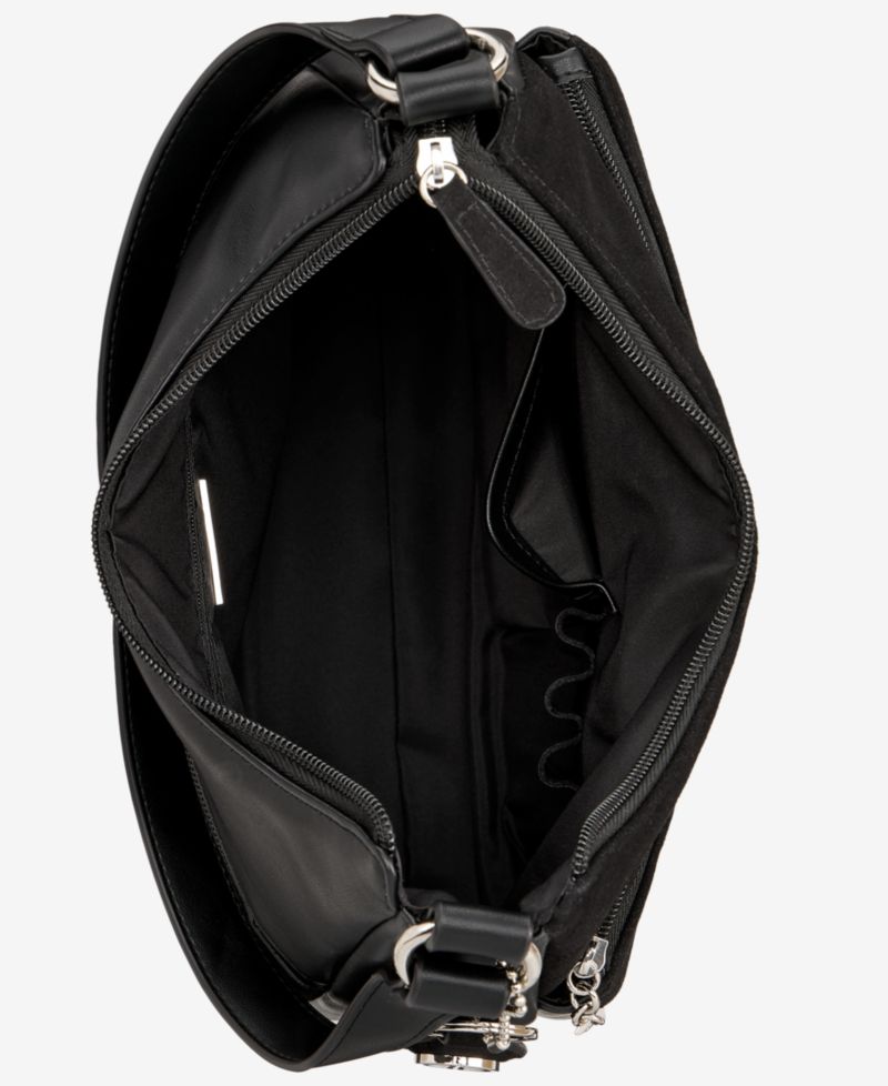 Nappa Suede Combo Hobo Bag