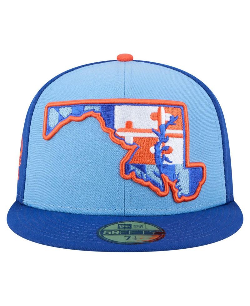 Men's Blue Aberdeen IronBirds Authentic Collection 59FIFTY Fitted Hat