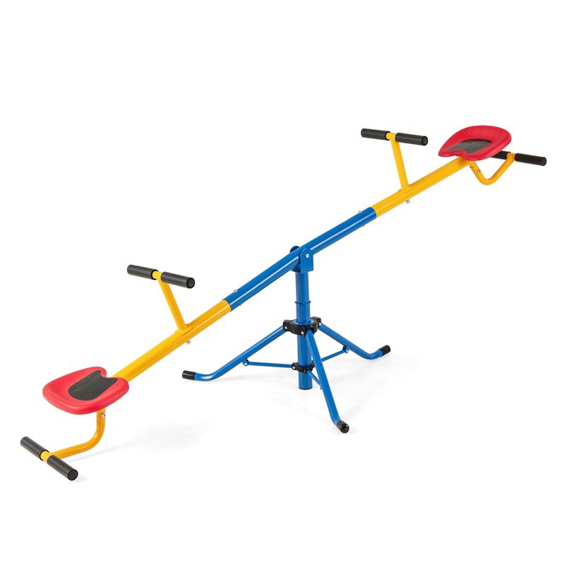 Kids Seesaw Swivel Teeter Totter Playground Equipment 360&deg; Rotation