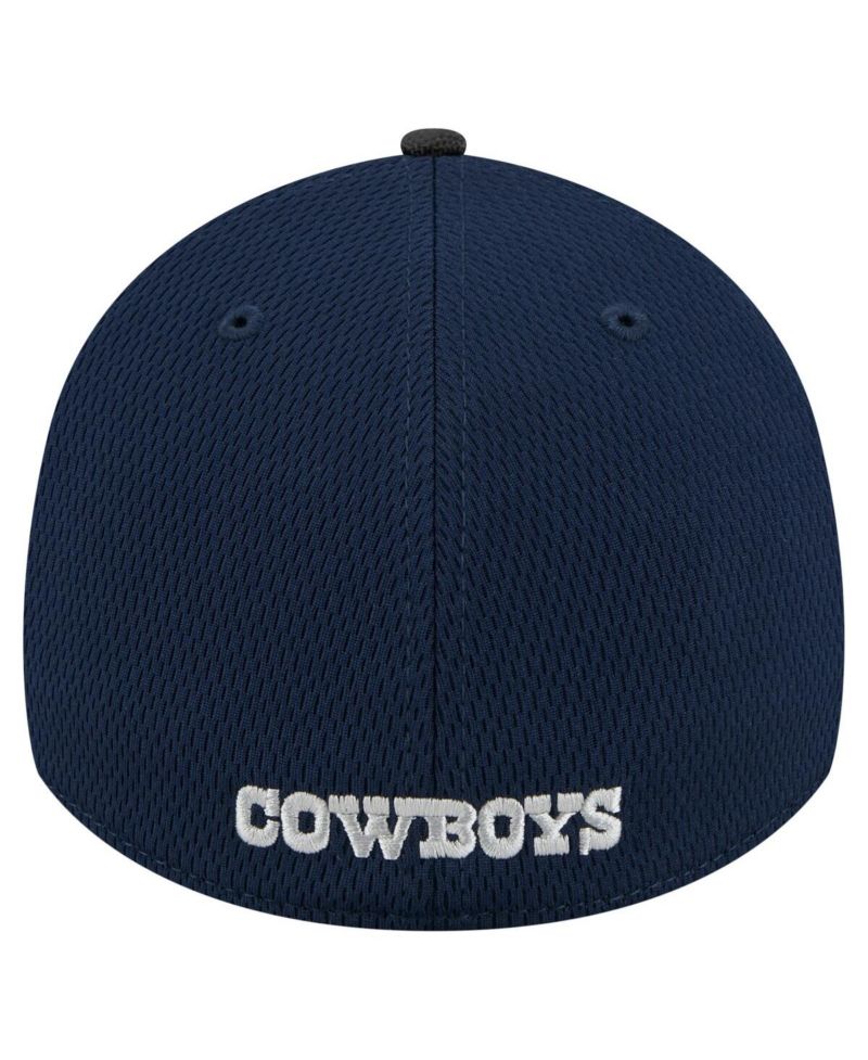 Men's Navy/Black Dallas Cowboys Visor Hit 39THIRTY Flex Hat