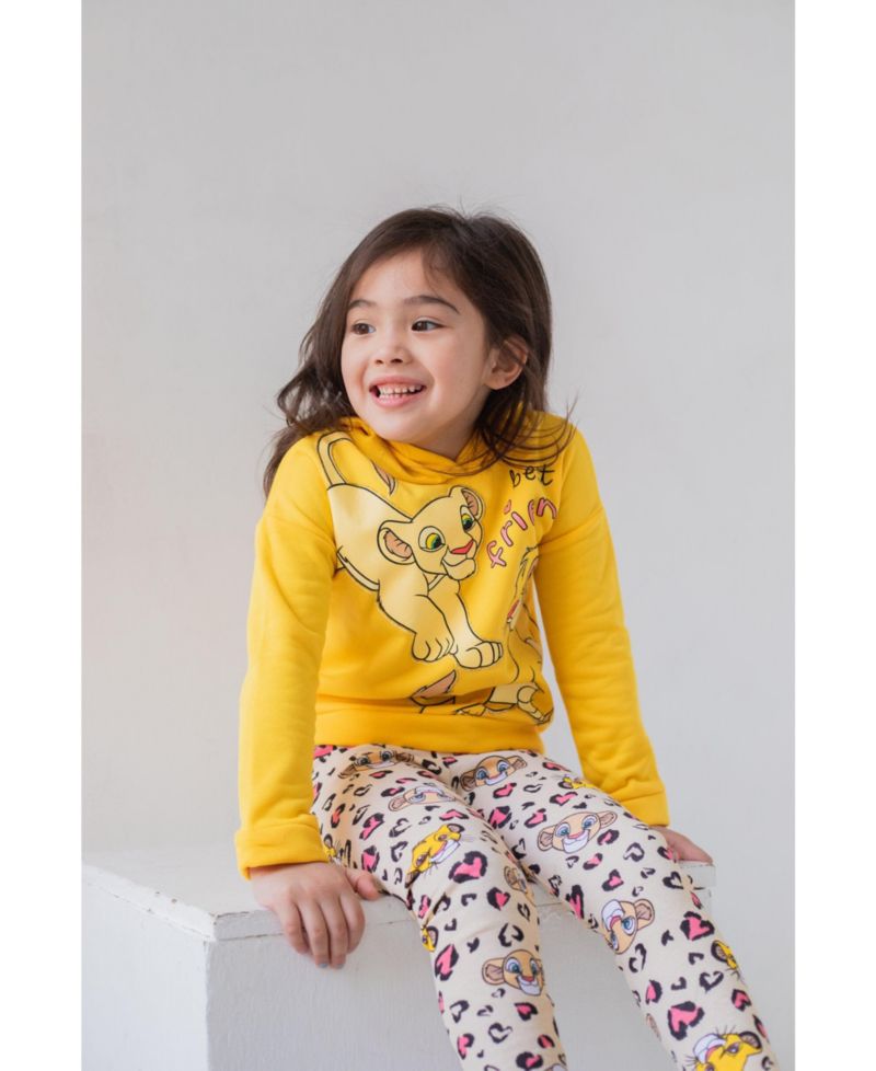 Toddler Girls (2T-5T) Pullover Fleece Hoodie and Leggings Outfit Set