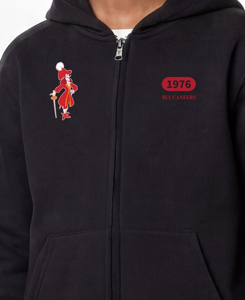 Big Boys and Girls Black Tampa Bay Buccaneers Disney X Champion Full-Zip Hoodie
