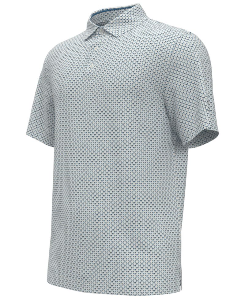 Men's Classic Geometric Print Regular-Fit Polo Shirt