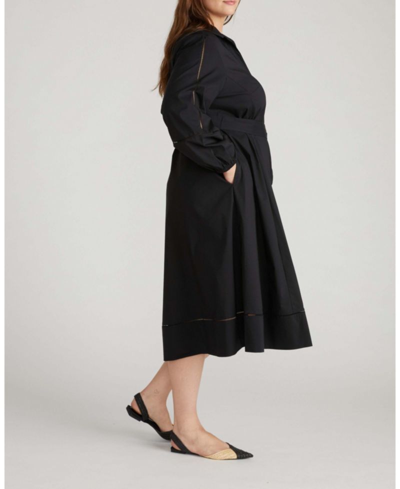 Women's Plus Size Yuli Stretch Poplin Shirtdress