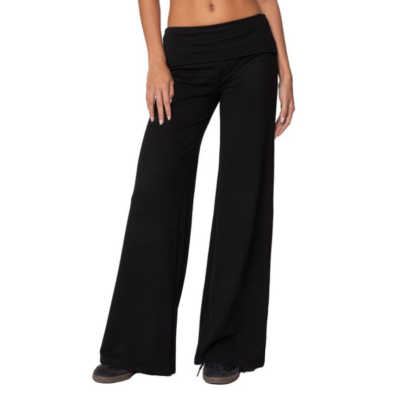 Women's Wide Leg Fold Over Pants