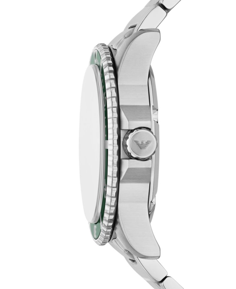 Men's World Explorer Solar Stainless Steel Bracelet Watch 42mm
