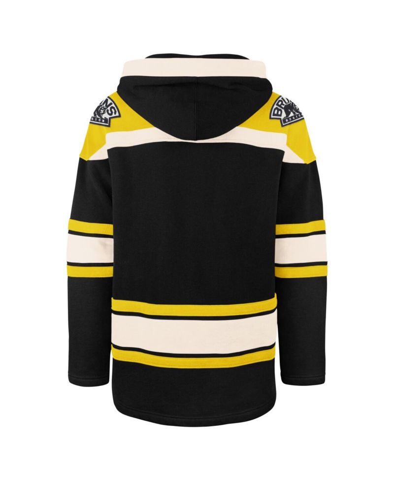 Men's Black Boston Bruins Big and Tall Superior Lacer Pullover Hoodie