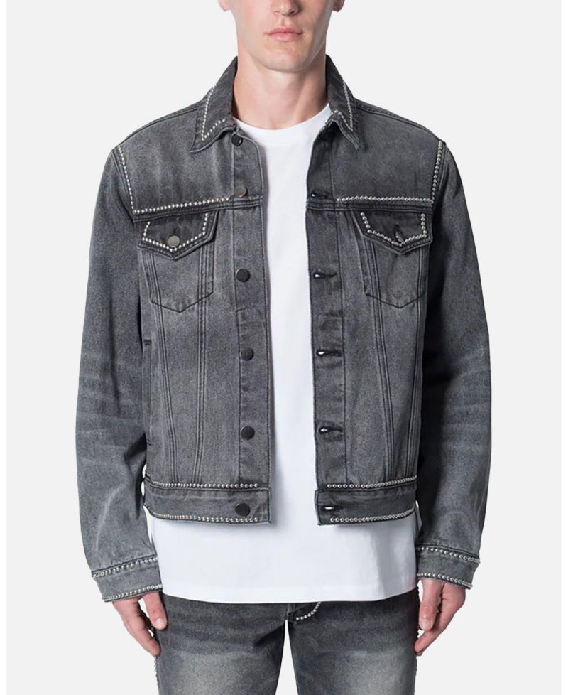 Men's Flat Studded Trucker Jacket