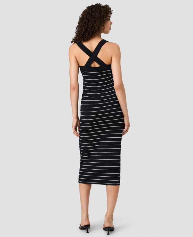Women's Cross Back Bodycon Midi Dress