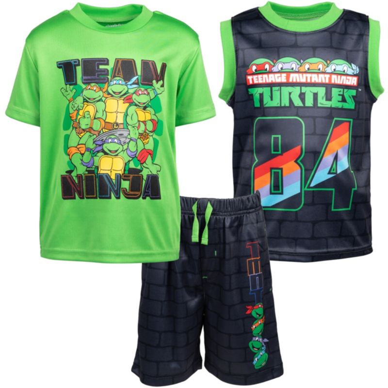 T-Shirt Tank Top and Shorts 3 Piece Outfit Set