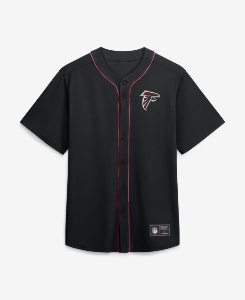 Men's Black Atlanta Falcons After Hours Button-Up Baseball Jersey