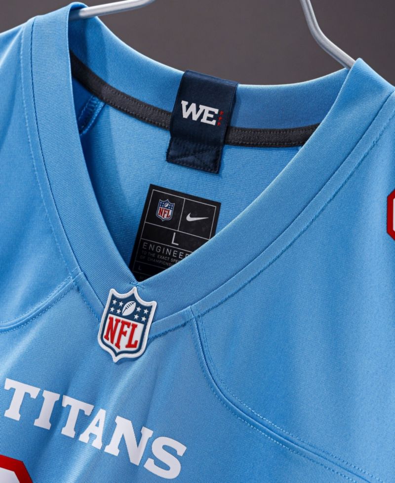 Men's Carnell Tate Light Blue Tennessee Titans 2026 NFL Draft First Round Pick No. 4 Team Game Jersey