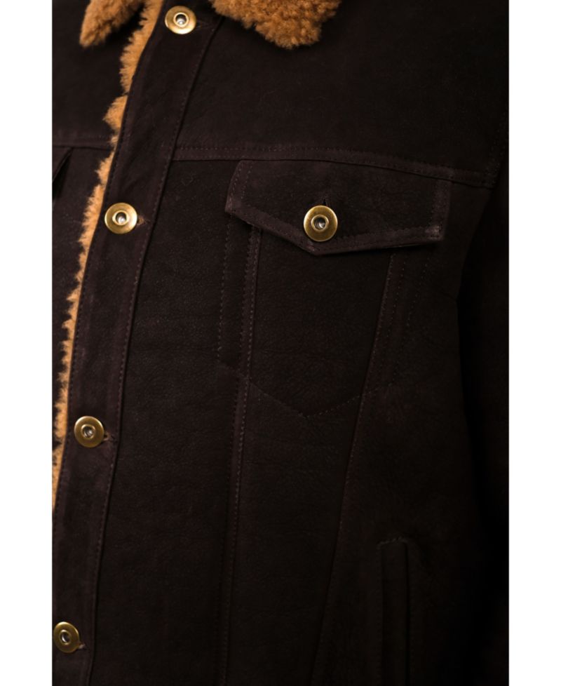 Men's Alfie Shearling Suede Jacket