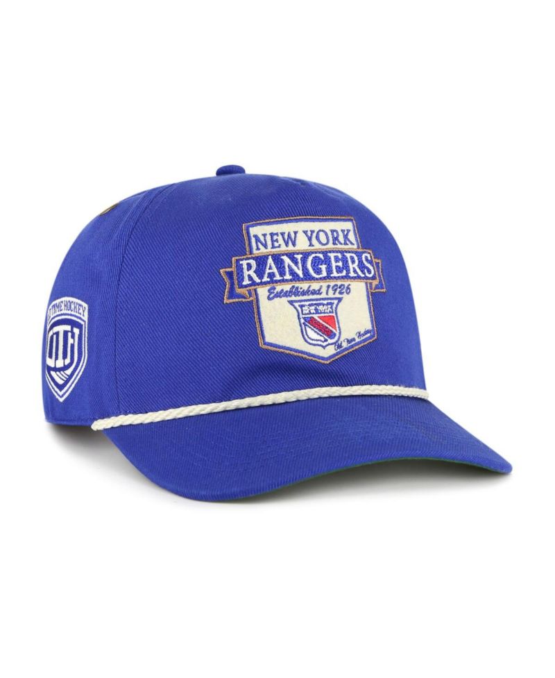 Men's Blue New York Rangers Old Time Hockey Rafter Sure Shot Hitch Adjustable Hat