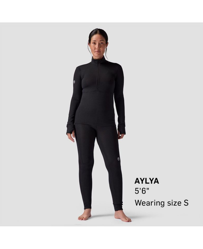 Women's Pines Microgrid Ultra-Lt Baselayer 1/4-Zip Top Lightweight Long Underwear Tops
