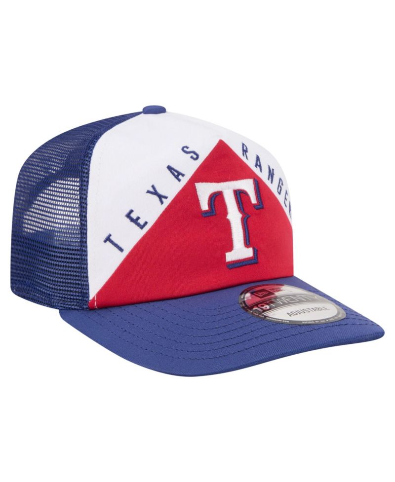 Men's White/Royal Texas Rangers Retro Cut 19TWENTY Adjustable Trucker Hat