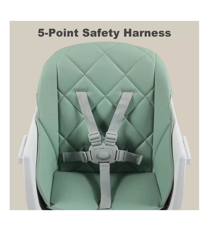 7-in-1 Convertible Baby High Chair with Removable Tray and 5-Point Harness