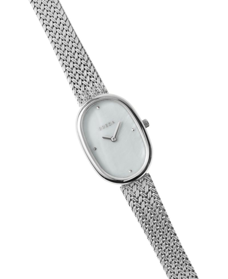 Women's 'Jane Tethered' Silver Stainless Steel Mesh Bracelet Watch, 23mm