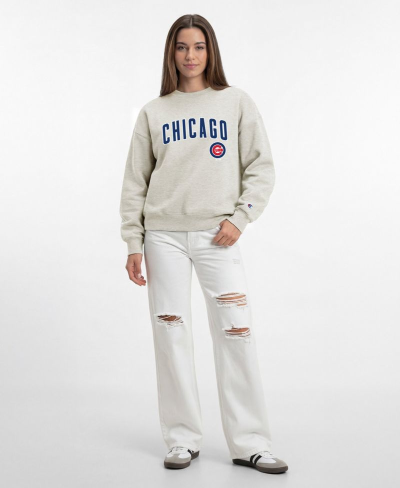 Women's Chicago Cubs Relaxed-Fit Dropped-Shoulder Sweatshirt
