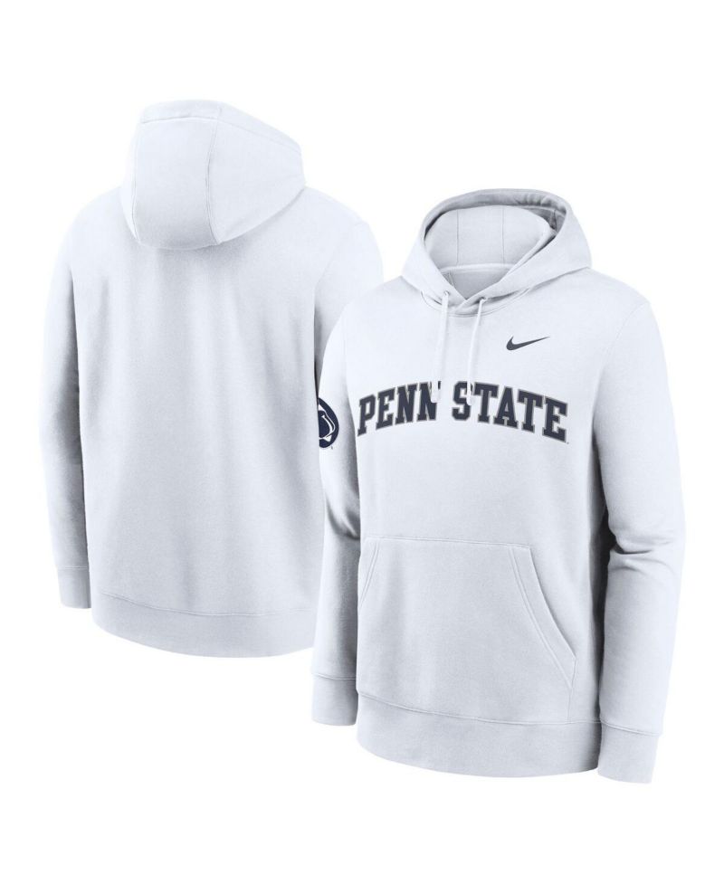 Men's White Penn State Nittany Lions 2025 Sideline Club Fleece Pullover Hoodie