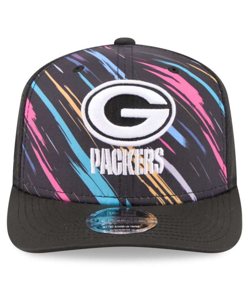 Men's Black Green Bay Packers 2026 NFL Cruical Catch 9SEVENTY Adjustable Trucker Hat