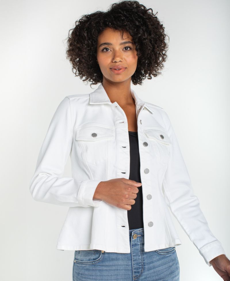 Women's Fit and Flare Trucker Denim Collar Jacket