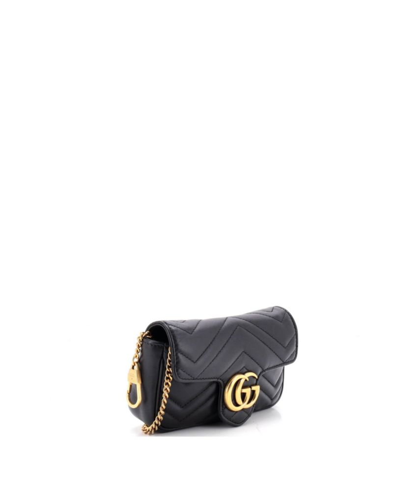 Super Mini GG Marmont Flap Bag Matelasse Leather
