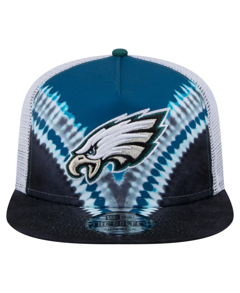 Men's Midnight Green/Black Philadelphia Eagles Throwback Dye Golfer Snapback Hat
