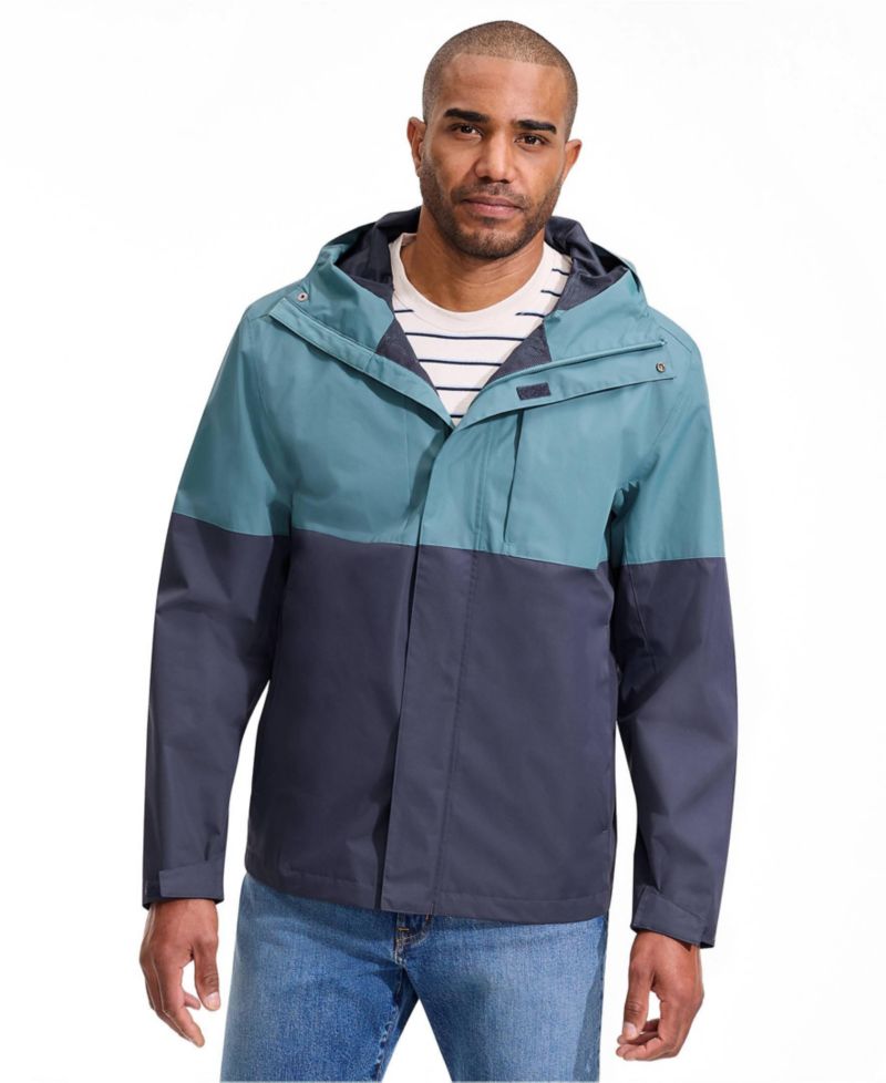 Men's Waterproof Colorblock Raincoat