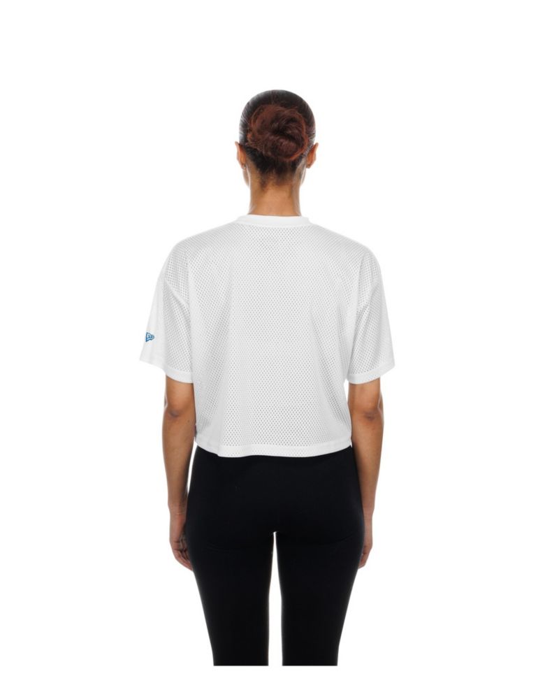 Women's Detroit Lions Cropped Boxy Mesh T-Shirt