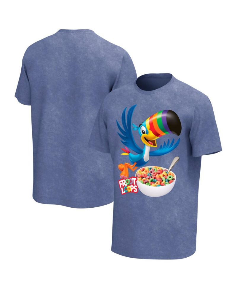 Men's Blue Fruit Loops Logo Washed T-Shirt