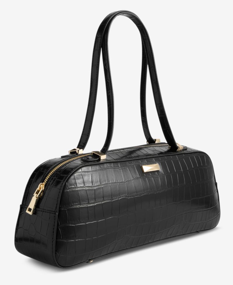 Nedda Croco-Embossed Satchel