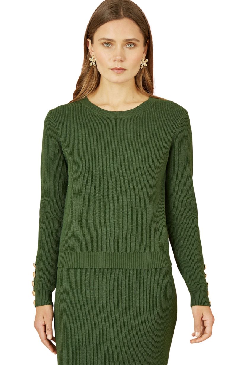 Women's Sleeve Button Detail Jumper