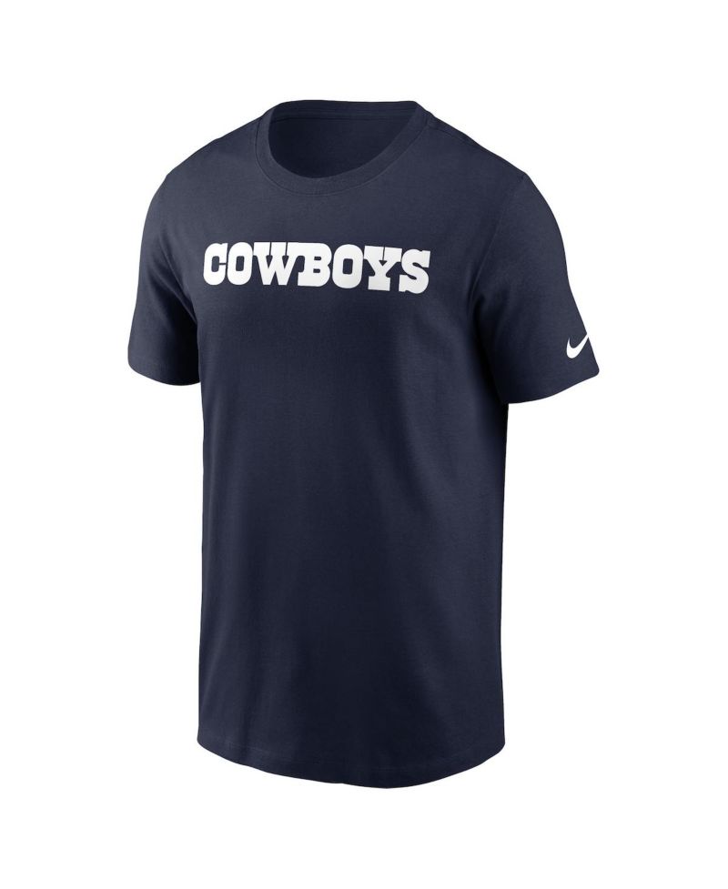 Men's Navy Dallas Cowboys Primetime Wordmark Essential T-Shirt