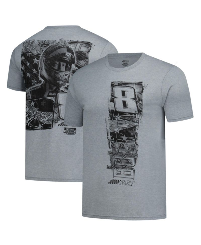 Men's Heather Gray Kyle Busch Flag 2-Sport Tri-Blend T-Shirt