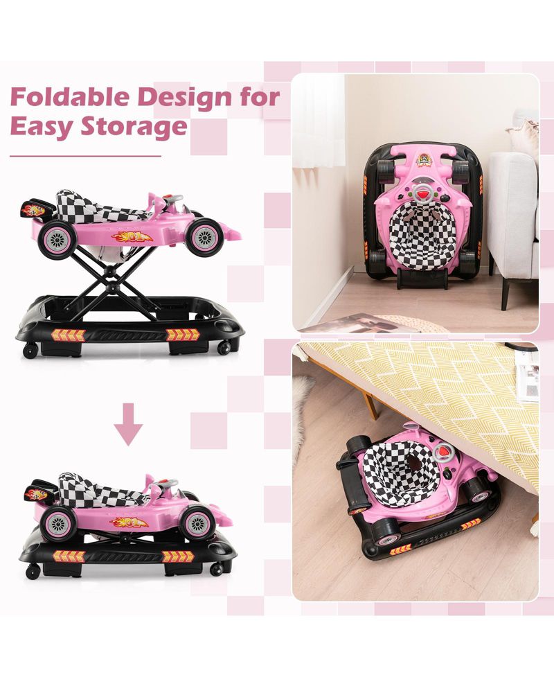 Convertible Baby Walker with 3 Adjustable Height Settings