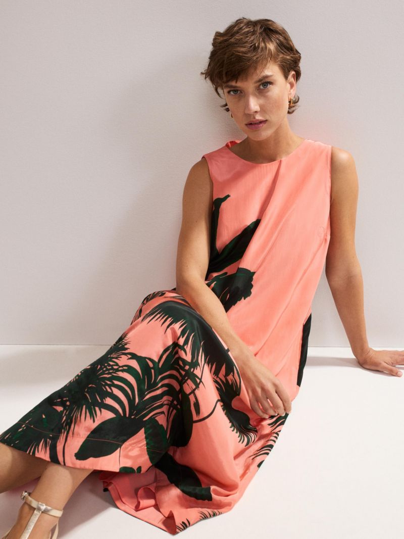 Women's Leila Palm Midi Dress