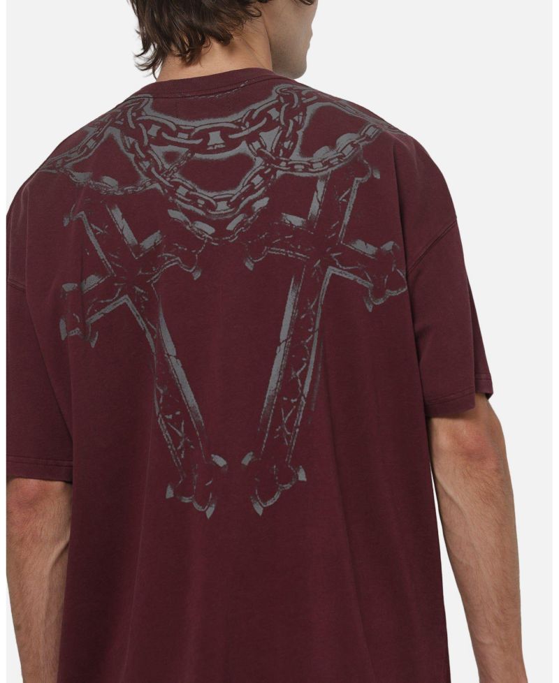Men's Renaissance Boxy T-Shirt - Pigment Washed Port S